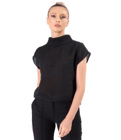 Tencel blouse with back buttons
