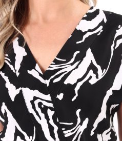 Rochie eleganta din viscoza imprimata
