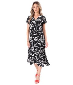 Rochie eleganta din viscoza imprimata
