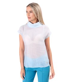 Tencel blouse with back buttons