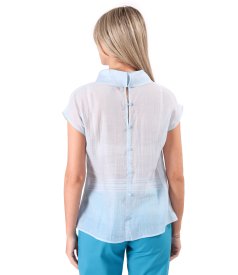 Tencel blouse with back buttons