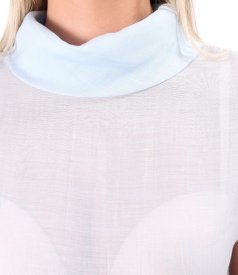 Tencel blouse with back buttons