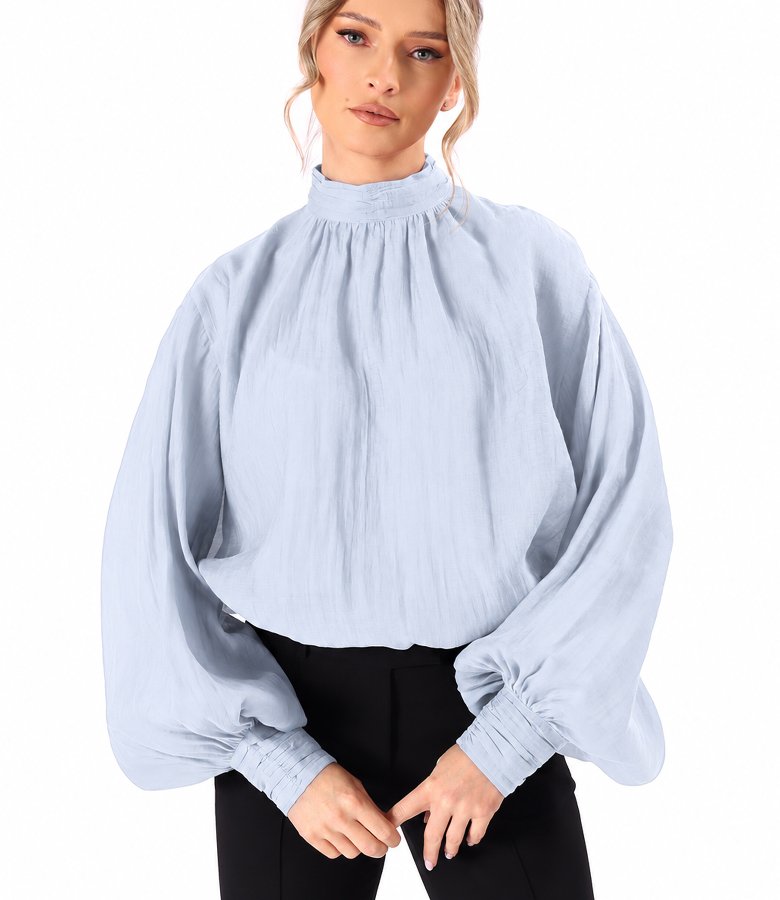 Elegant Tencel blouse with long sleeves