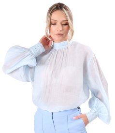 Elegant Tencel blouse with long sleeves
