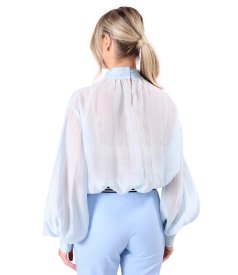 Elegant Tencel blouse with long sleeves