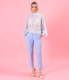 Elegant Tencel blouse with long sleeves