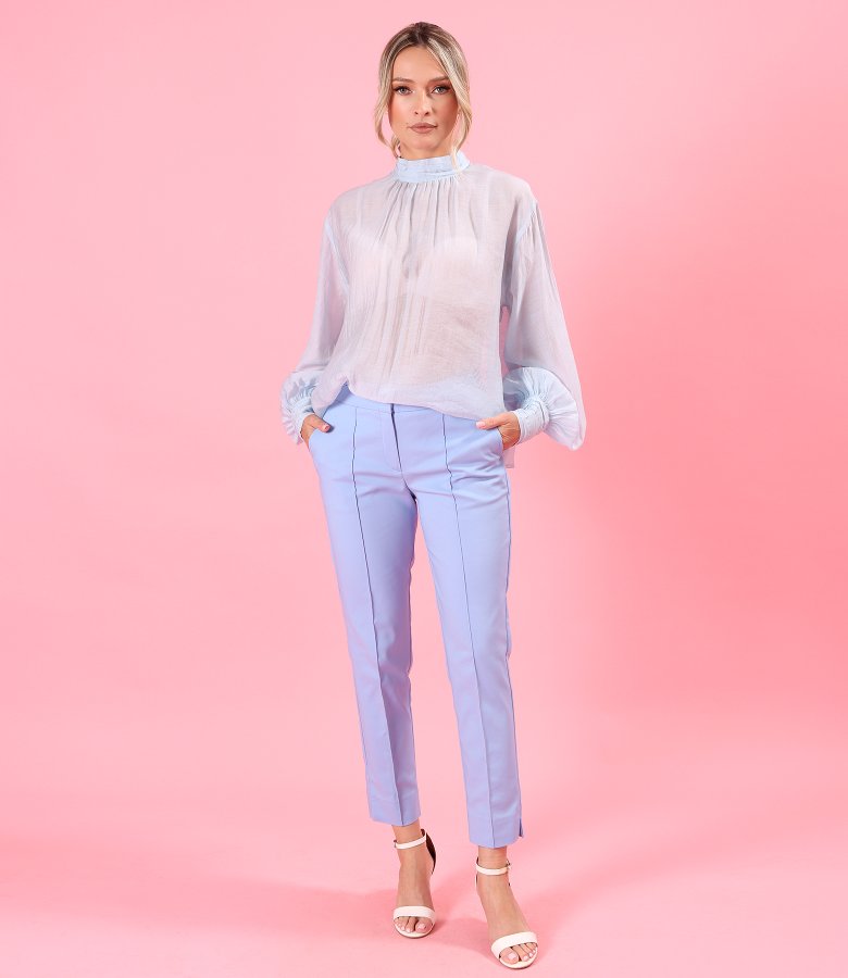 Elegant Tencel blouse with long sleeves