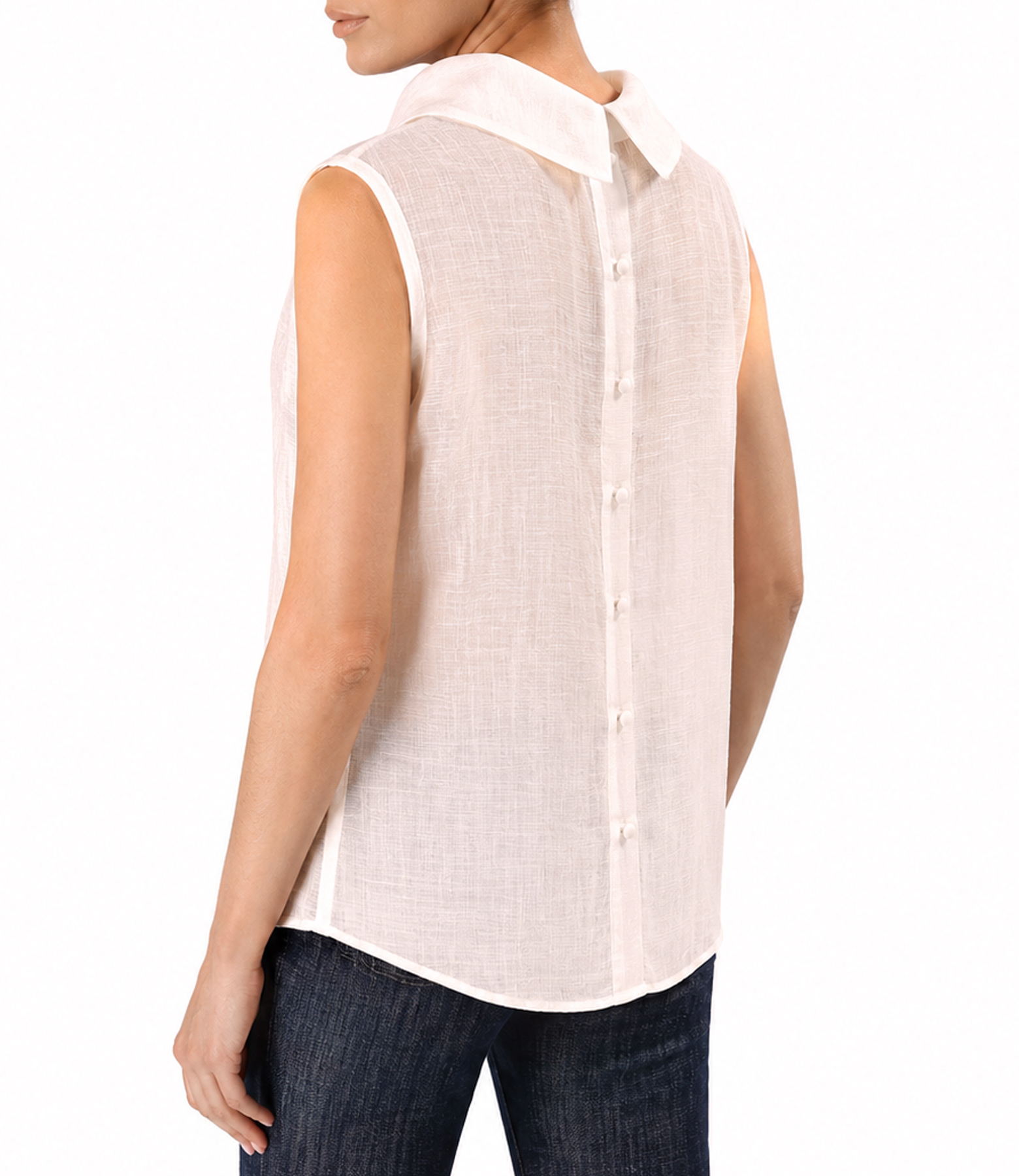 Tencel blouse with back buttons