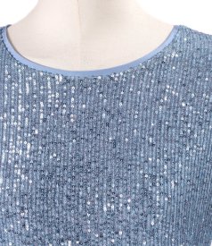 Relaxed-fit sequin dress
