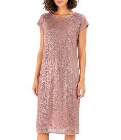 Relaxed-fit sequin dress