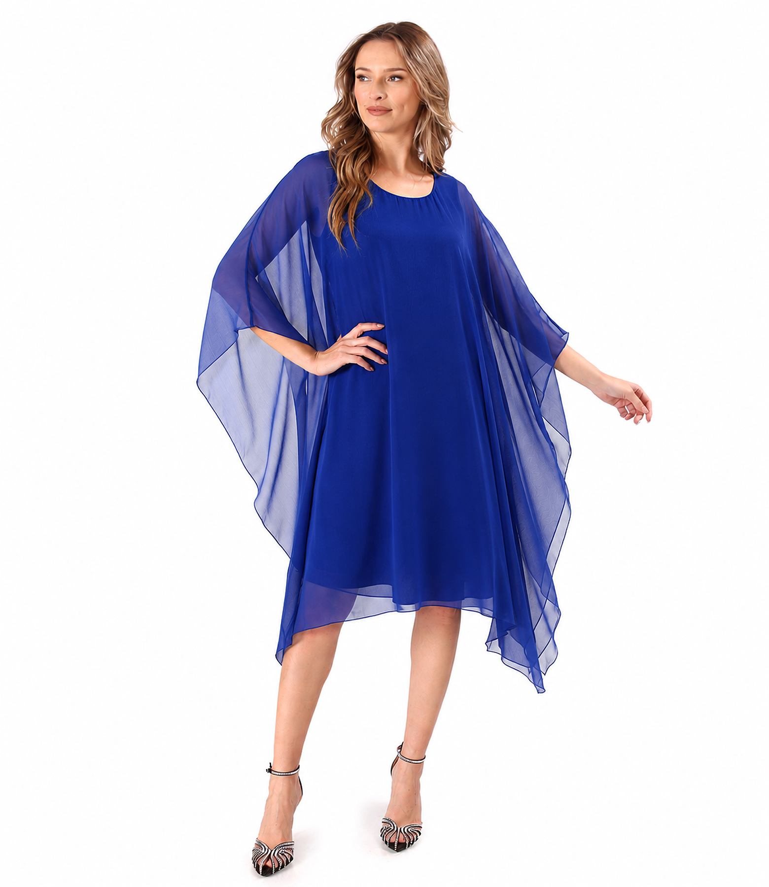 Butterfly dress in plain chiffon