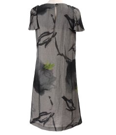 Viscose dress layered with organza