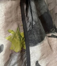 Viscose dress layered with organza