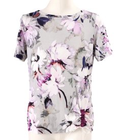 Stretch jersey blouse with drawstring hem