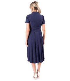 Elegant shirt dress in lightly crinkled viscose