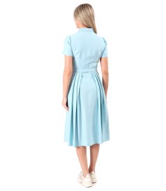 Elegant shirt dress in lightly crinkled viscose