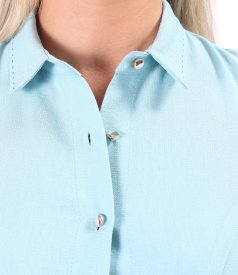 Elegant shirt dress in lightly crinkled viscose