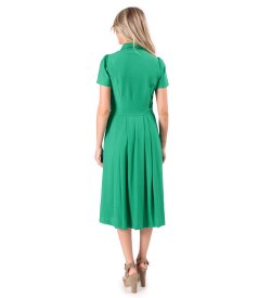 Elegant shirt dress in lightly crinkled viscose