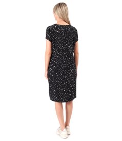 Relaxed-fit polka-dot print viscose dress