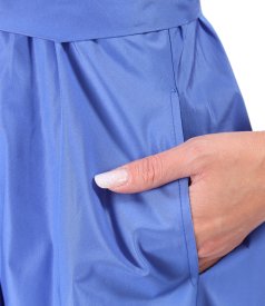 Rochie midi din tafta usoara cu cordon funda si perle