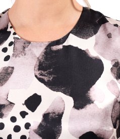 Rochie eleganta lunga din matase naturala cu slit lateral