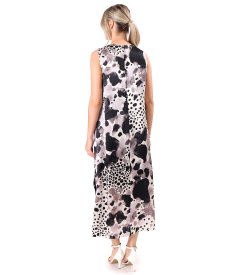 Rochie eleganta lunga din matase naturala cu slit lateral