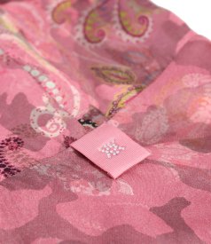 Elegant midi dress in printed viscose
