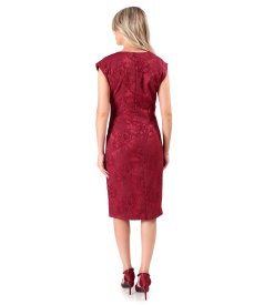 Elegant floral jacquard dress