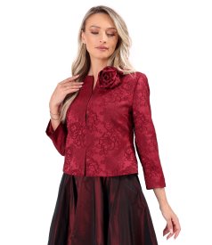 Elegant floral jacquard  jacket