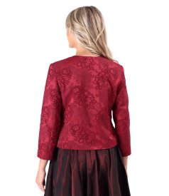Elegant floral jacquard  jacket