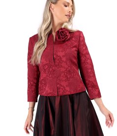 Elegant floral jacquard  jacket