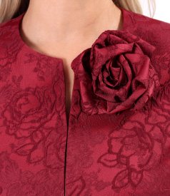 Elegant floral jacquard  jacket