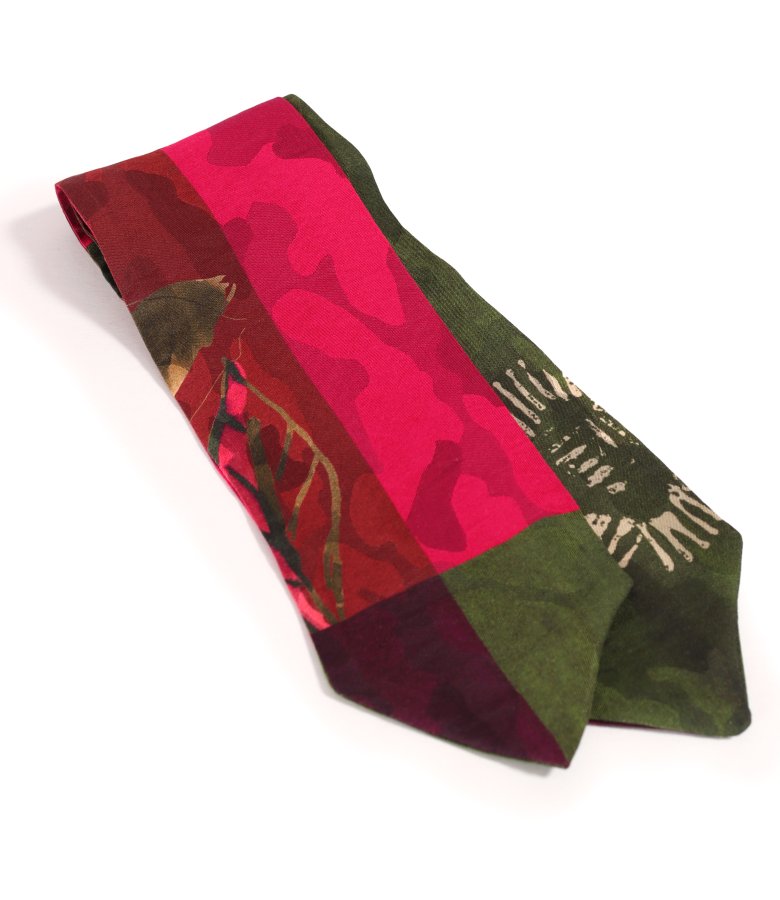 Long viscose scarf with artistic print