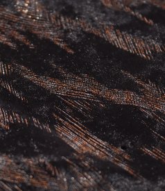 Printed stretch velvet bolero