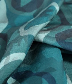 Elegant midi dress in printed viscose