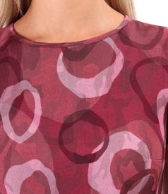 Elegant midi dress in printed viscose
