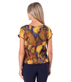 Relaxed-fit satin viscose blouse