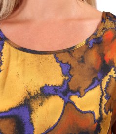 Relaxed-fit satin viscose blouse