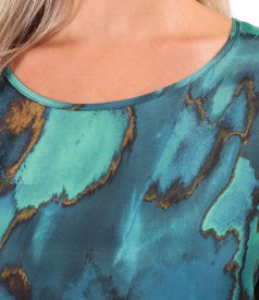 Relaxed-fit satin viscose blouse