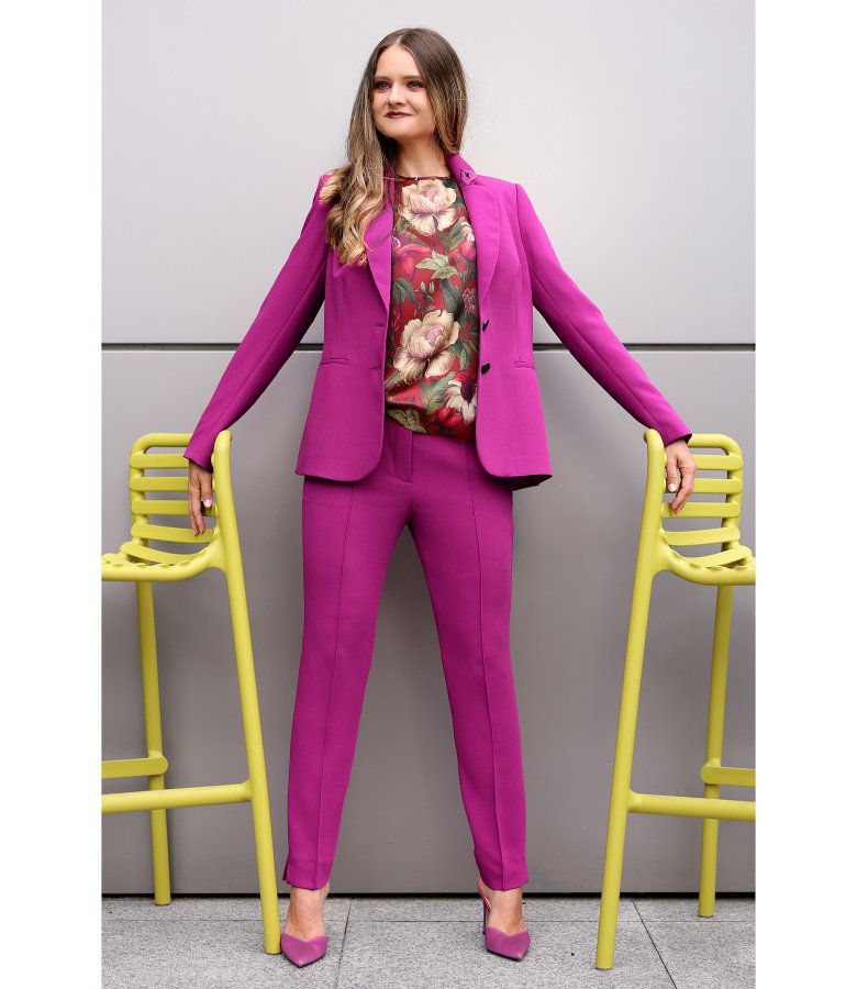 Office jacket in stretch fabric with viscose and Tencel