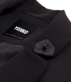 Sacou office din stofa elastica cu viscoza si tencel