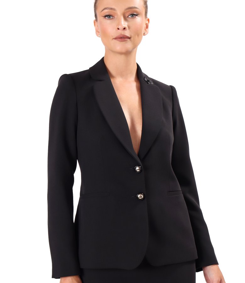 Office jacket in stretch fabric with viscose and Tencel