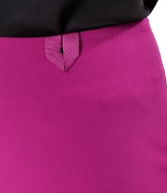 Fusta office din stofa elastica cu viscoza si tencel