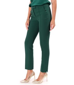 Pantaloni pana din stofa elastica cu viscoza si tencel