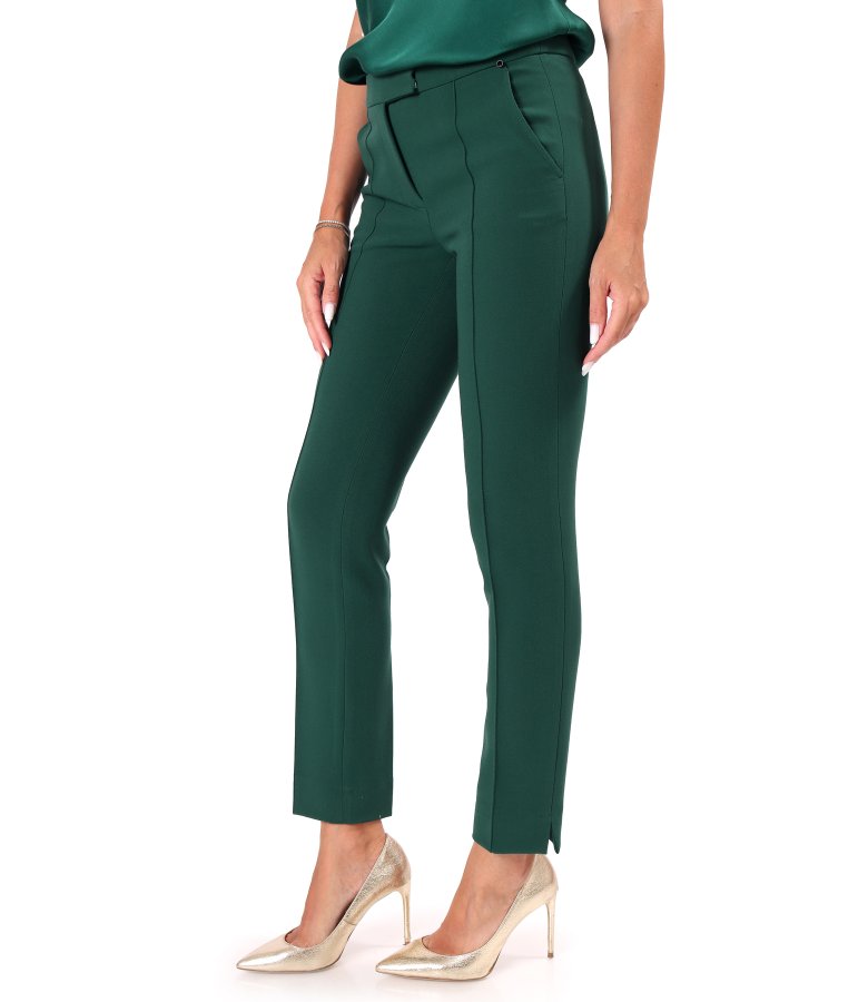 Tapered trousers in stretch fabric with viscose and Tencel