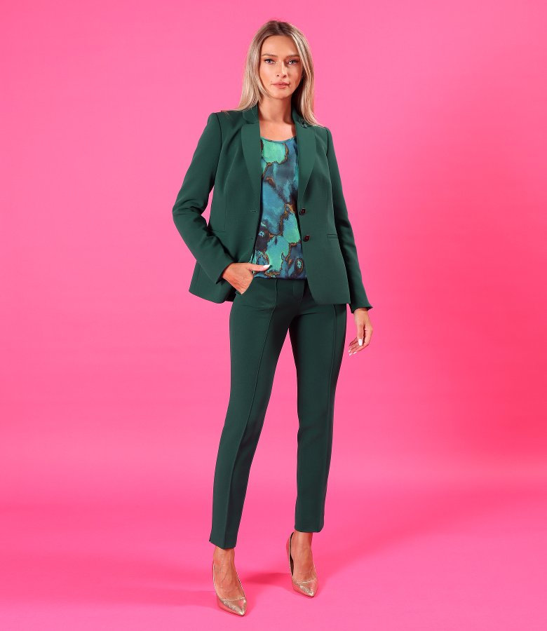 Tapered trousers in stretch fabric with viscose and Tencel