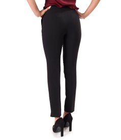 Pantaloni pana din stofa elastica cu viscoza si tencel