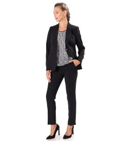 Tapered trousers in stretch fabric with viscose and Tencel