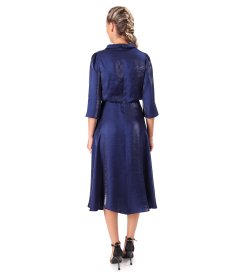 Midi dress in satin fabric