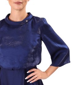 Midi dress in satin fabric